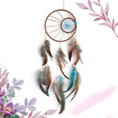 Πολύχρωμο Feather Dream Catcher Απλό ρετρό Dream Catcher Κρεμαστό Διακόσμηση κρεβατοκάμαρας Κρεμαστό Δώρο διακόσμηση τοίχου σπιτιού