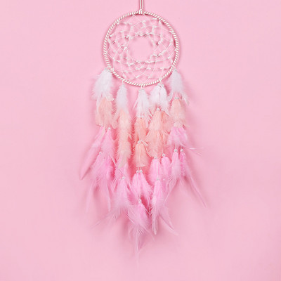Πολύχρωμο Feather Dream Catcher Απλό ρετρό Dream Catcher Κρεμαστό Διακόσμηση κρεβατοκάμαρας Κρεμαστό Δώρο διακόσμηση τοίχου σπιτιού