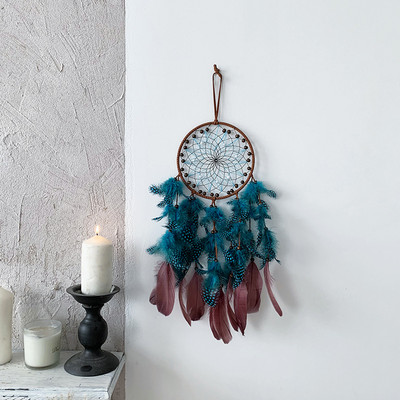 Πολύχρωμο Feather Dream Catcher Απλό ρετρό Dream Catcher Κρεμαστό Διακόσμηση κρεβατοκάμαρας Κρεμαστό Δώρο διακόσμηση τοίχου σπιτιού