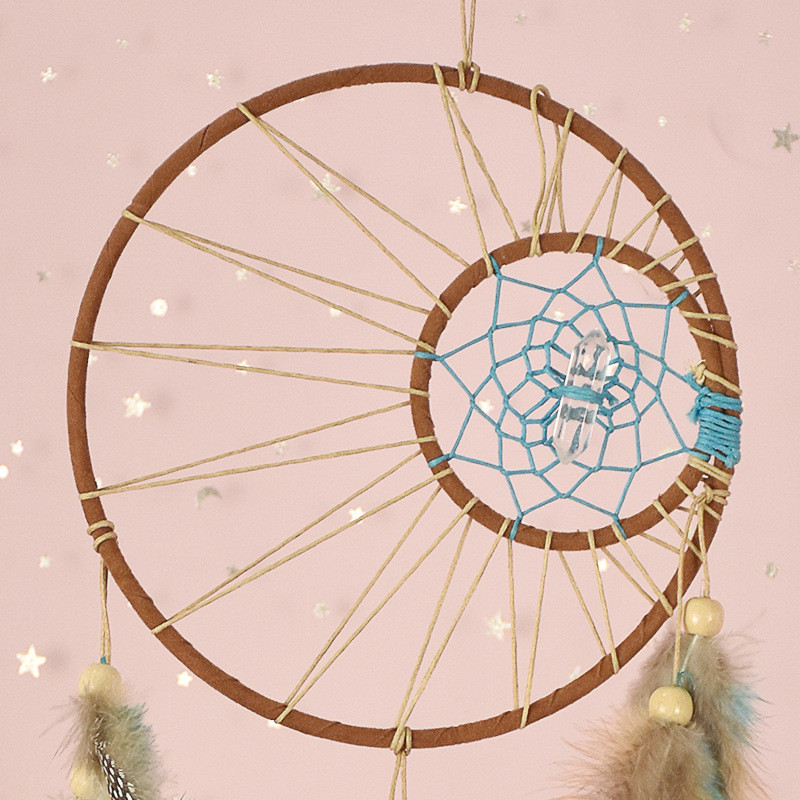 Πολύχρωμο Feather Dream Catcher Απλό ρετρό Dream Catcher Κρεμαστό Διακόσμηση κρεβατοκάμαρας Κρεμαστό Δώρο διακόσμηση τοίχου σπιτιού