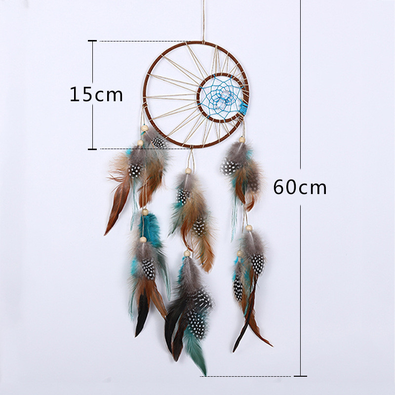 Πολύχρωμο Feather Dream Catcher Απλό ρετρό Dream Catcher Κρεμαστό Διακόσμηση κρεβατοκάμαρας Κρεμαστό Δώρο διακόσμηση τοίχου σπιτιού