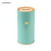 11UA Retro skardinis cilindras, saldainių spalvos Piggy Bank animacinių filmų zoologijos sodo gyvūnų raštai Pinigų taupymo dėžutė Atlygio rašiklio laikiklis monetų piniginis dėklas