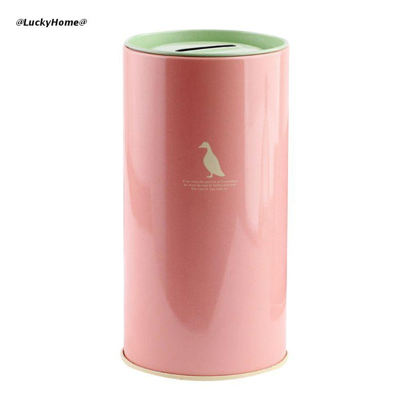 11UA Retro skardinis cilindras, saldainių spalvos Piggy Bank animacinių filmų zoologijos sodo gyvūnų raštai Pinigų taupymo dėžutė Atlygio rašiklio laikiklis monetų piniginis dėklas