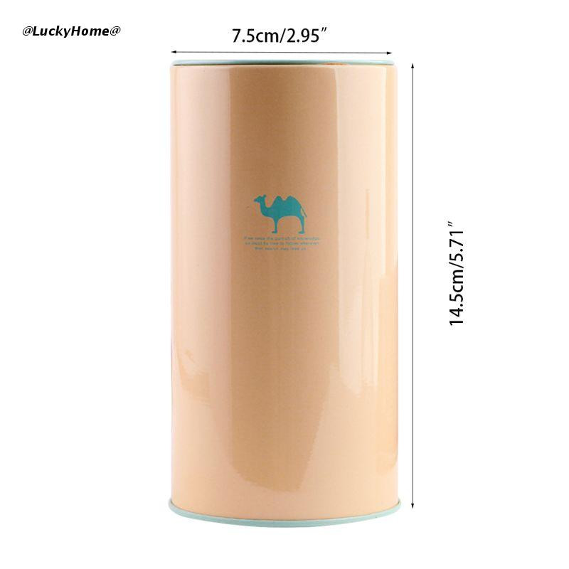11UA Retro skardinis cilindras, saldainių spalvos Piggy Bank animacinių filmų zoologijos sodo gyvūnų raštai Pinigų taupymo dėžutė Atlygio rašiklio laikiklis monetų piniginis dėklas