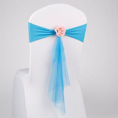 13 krāsu spandeksa vērtne ar rožu mākslīgo ziedu un organzas krēsla vērtni kāzu ballīte vakariņas bankets krēsla vērtne tauriņsaite