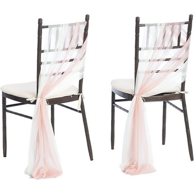 1/2 db fonalból készült székszárnyak esküvői tüll tekercs rusztikus esküvői organza áttetsző szövet születésnapi partihoz, deco esküvői székszárnyak új