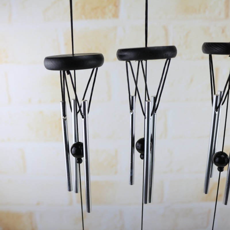 Roku darbs vairāku cauruļu mūzikas vēja zvani metāla amatniecība radoša dāvana mājas dekorēšanai kulons