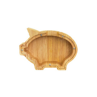 Radoša koka cūciņa skapītis alfabēta monētu uzglabāšanas tvertne Retro dzīvnieku formas darbvirsmas ornaments Ziemeļvalstu māksla Cūciņa banka dekors Amatniecība