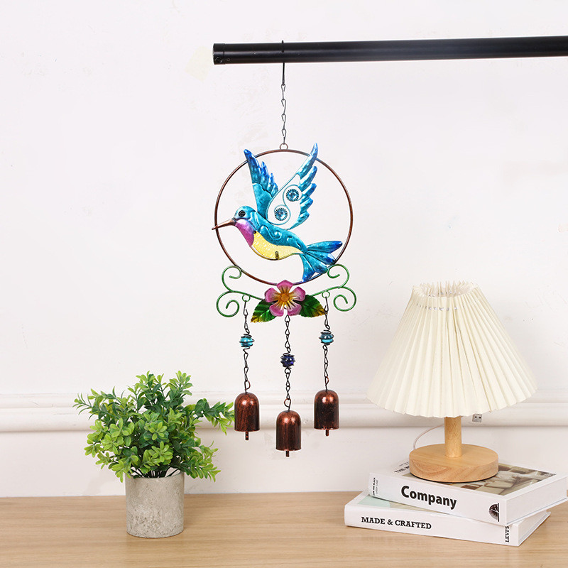 Logs Balkons Kolibri Tauriņš Spāre Vēja Zvani Kulons Pagalms Mājas Sienas Piekaramie Zvani Ornaments Mājas Logu Durvju Dekors