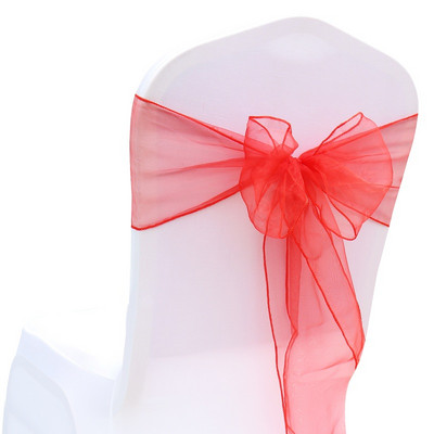 25db Organza Székpántok masni esküvői bulira Karácsonyi Halloween dekoráció Akciós ár Legjobb minőség Csomós szék nyakkendő