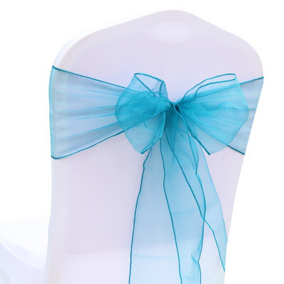 25db Organza Székpántok masni esküvői bulira Karácsonyi Halloween dekoráció Akciós ár Legjobb minőség Csomós szék nyakkendő