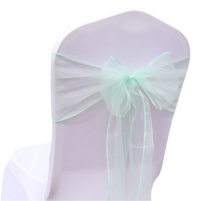 25db Organza Székpántok masni esküvői bulira Karácsonyi Halloween dekoráció Akciós ár Legjobb minőség Csomós szék nyakkendő