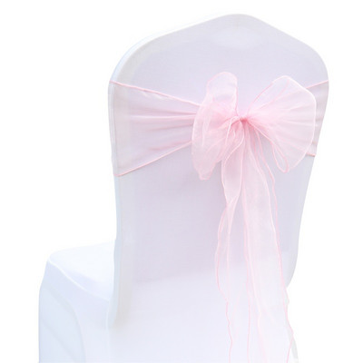 25db Organza Székpántok masni esküvői bulira Karácsonyi Halloween dekoráció Akciós ár Legjobb minőség Csomós szék nyakkendő