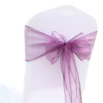 25db Organza Székpántok masni esküvői bulira Karácsonyi Halloween dekoráció Akciós ár Legjobb minőség Csomós szék nyakkendő
