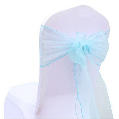 25db Organza Székpántok masni esküvői bulira Karácsonyi Halloween dekoráció Akciós ár Legjobb minőség Csomós szék nyakkendő