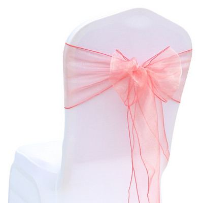 25db Organza Székpántok masni esküvői bulira Karácsonyi Halloween dekoráció Akciós ár Legjobb minőség Csomós szék nyakkendő