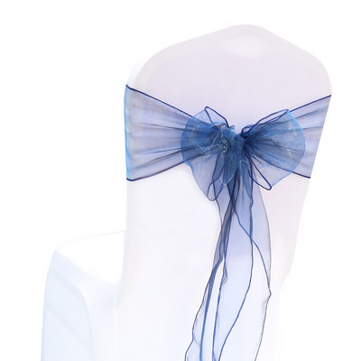 25db Organza Székpántok masni esküvői bulira Karácsonyi Halloween dekoráció Akciós ár Legjobb minőség Csomós szék nyakkendő