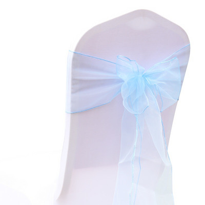 25db Organza Székpántok masni esküvői bulira Karácsonyi Halloween dekoráció Akciós ár Legjobb minőség Csomós szék nyakkendő
