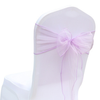 25db Organza Székpántok masni esküvői bulira Karácsonyi Halloween dekoráció Akciós ár Legjobb minőség Csomós szék nyakkendő