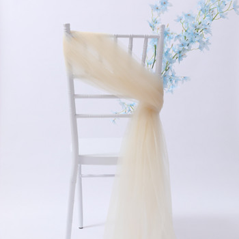 10τμχ Φύλλα καρέκλας από μαλακό νήμα Φιόγκοι καρέκλας Διακόσμηση γάμου για κάλυμμα καρέκλας πάρτι Διακοσμητικά δεξίωσης 80cm x275cm Καρέκλα