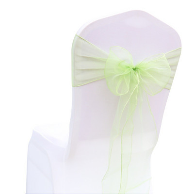 30gab Organza krēslu vērtnes priekšgala kāzu svinībām krēsls kaklasaite kāzu banketu krēsli mezglu pārsegs ballītes dekors DIY mājas dekorēšana