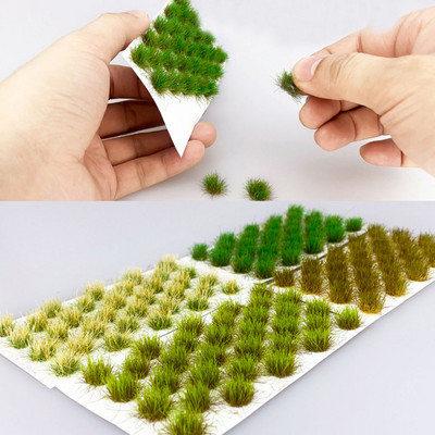 Model de cuib de iarbă de simulare multicoloră, scenă de nisip, material de bricolaj, smoc de iarbă, tufișuri de iarbă în miniatură, peisaj cluster de plante