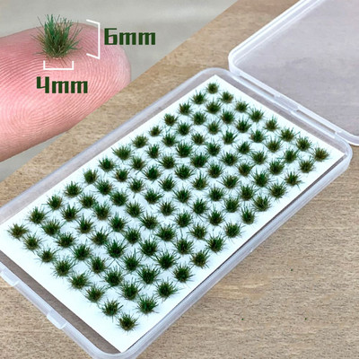 Daugiaspalvis imitacinis žolės lizdo modelis, smėlio scena „pasidaryk pats“ medžiaga Realistiška žolės kuokštas Miniatiūriniai žolės krūmai Augalų grupių peizažas