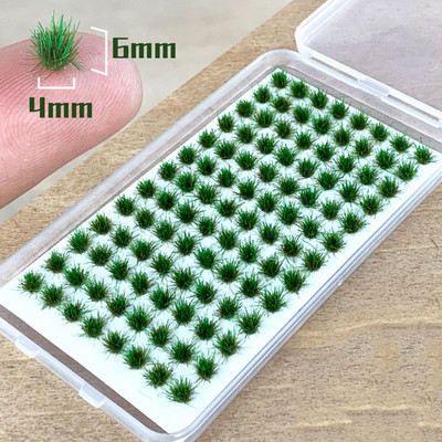 Daugiaspalvis imitacinis žolės lizdo modelis, smėlio scena „pasidaryk pats“ medžiaga Realistiška žolės kuokštas Miniatiūriniai žolės krūmai Augalų grupių peizažas