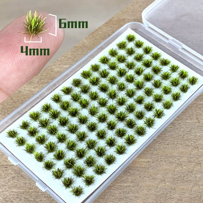 Daugiaspalvis imitacinis žolės lizdo modelis, smėlio scena „pasidaryk pats“ medžiaga Realistiška žolės kuokštas Miniatiūriniai žolės krūmai Augalų grupių peizažas