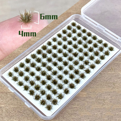 Daugiaspalvis imitacinis žolės lizdo modelis, smėlio scena „pasidaryk pats“ medžiaga Realistiška žolės kuokštas Miniatiūriniai žolės krūmai Augalų grupių peizažas