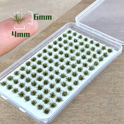 Daugiaspalvis imitacinis žolės lizdo modelis, smėlio scena „pasidaryk pats“ medžiaga Realistiška žolės kuokštas Miniatiūriniai žolės krūmai Augalų grupių peizažas