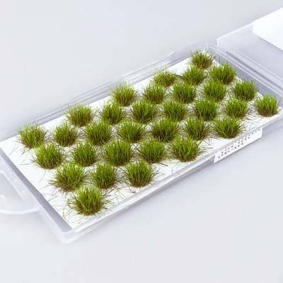 Daugiaspalvis imitacinis žolės lizdo modelis, smėlio scena „pasidaryk pats“ medžiaga Realistiška žolės kuokštas Miniatiūriniai žolės krūmai Augalų grupių peizažas