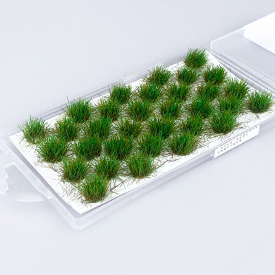 Daugiaspalvis imitacinis žolės lizdo modelis, smėlio scena „pasidaryk pats“ medžiaga Realistiška žolės kuokštas Miniatiūriniai žolės krūmai Augalų grupių peizažas