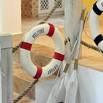 Ναυτικό στυλ Welcome Διακοσμητικό Κόκκινο Μπλε Σωσίβιο Σπίτι Θαλάσσια Διακόσμηση Τοίχου Σωσίβιο Crafts Διακόσμηση σαλονιού