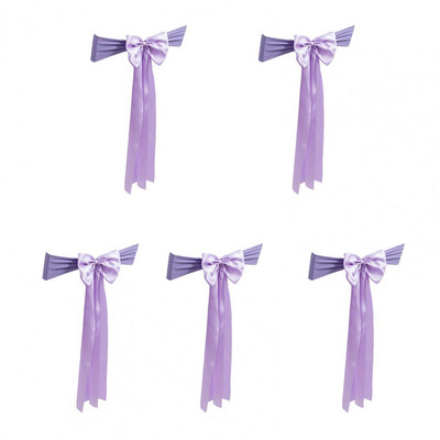 5 db Székszárnyak Élénk színű Puha szövet Mosható Sima Dekoratív Esküvői Bankett Szék Csomós szárnyak Parti kellékek