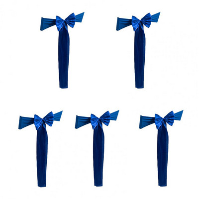 5 db Székszárnyak Élénk színű Puha szövet Mosható Sima Dekoratív Esküvői Bankett Szék Csomós szárnyak Parti kellékek