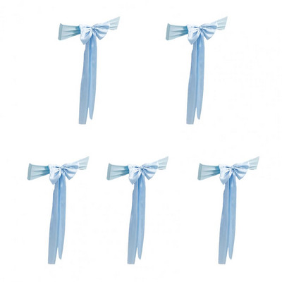 5 db Székszárnyak Élénk színű Puha szövet Mosható Sima Dekoratív Esküvői Bankett Szék Csomós szárnyak Parti kellékek