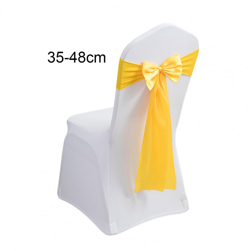 5 db Székszárnyak Élénk színű Puha szövet Mosható Sima Dekoratív Esküvői Bankett Szék Csomós szárnyak Parti kellékek