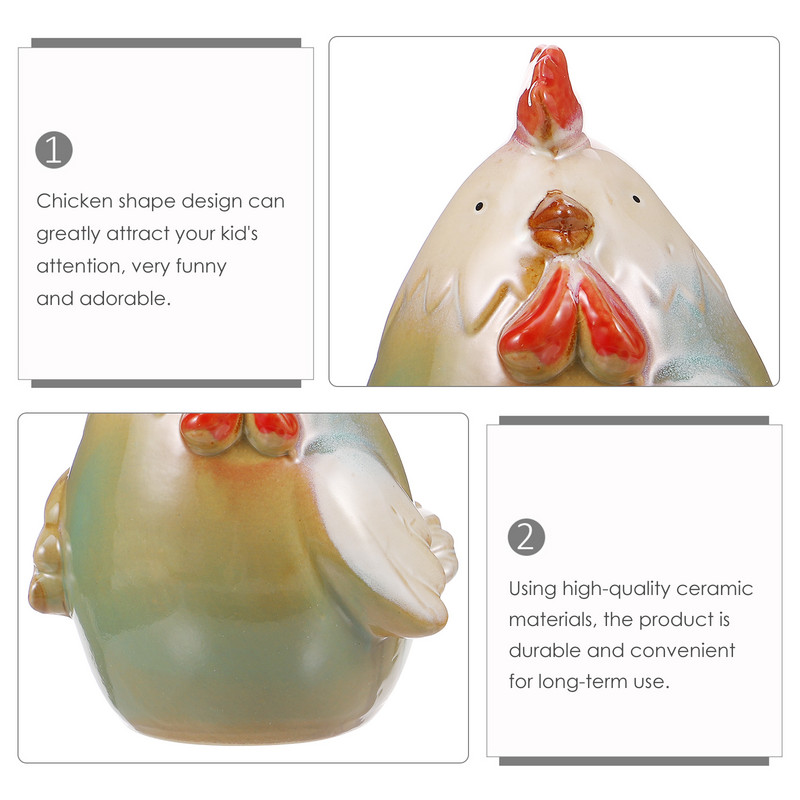 Naudas banka cūciņa bērniem kaste taupīšanas katls figūriņas burciņa vistas statuja putns cālis Mājas dekors dekoratīvs multfilmas maiņas keramikas bankas