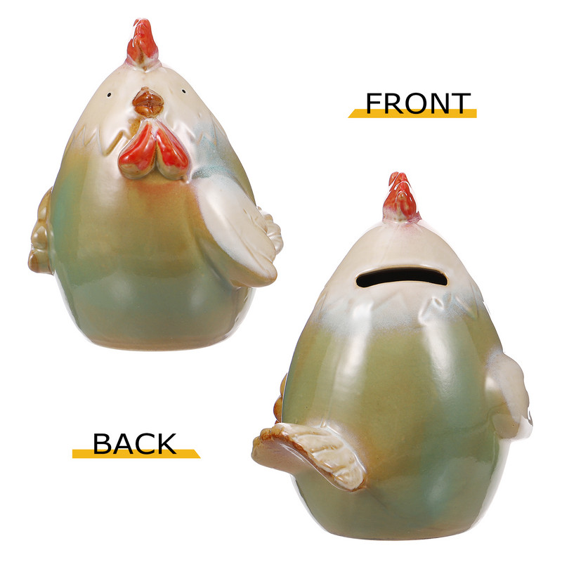 Naudas banka cūciņa bērniem kaste taupīšanas katls figūriņas burciņa vistas statuja putns cālis Mājas dekors dekoratīvs multfilmas maiņas keramikas bankas