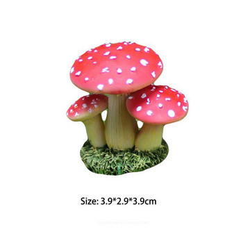 1/3PCS Creative Garden Decor Artificial Gift Simulation Mushroom Statue Resin Διακόσμηση σπιτιού