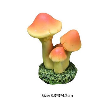 1/3PCS Creative Garden Decor Artificial Gift Simulation Mushroom Statue Resin Διακόσμηση σπιτιού