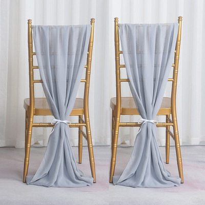 2 db/tétel 70x300cm sifon székszárnyak masni esküvői dekorációhoz székhuzatok szalagok szék szárny masni bankett