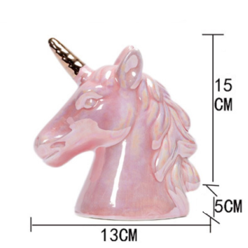 Creative Unicorn Ceramics Κουμπαράς Desktop Χαριτωμένο ντεκόρ Κέρμα Βάζο αποθήκευσης χρημάτων Παιδιά που εξοικονομούν χρήματα μπορούν Παιδιά δώρο γενεθλίων