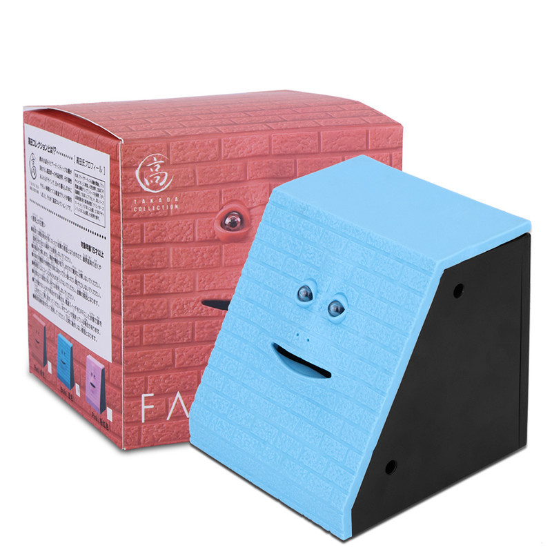 Sejas naudas kaste Naudas ēšanas monētu banka Pērtiķu krājkaste Automātiska monētu ēšanas ietaupījumi Facebank cūciņa banka Jaunuma dāvana bērniem