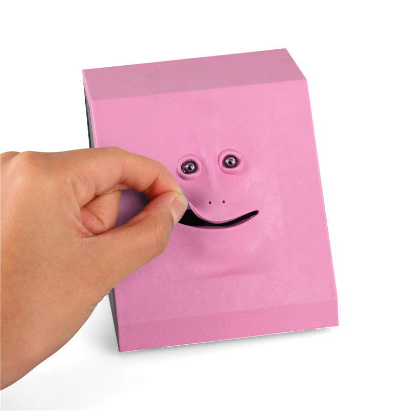 Sejas naudas kaste Naudas ēšanas monētu banka Pērtiķu krājkaste Automātiska monētu ēšanas ietaupījumi Facebank cūciņa banka Jaunuma dāvana bērniem