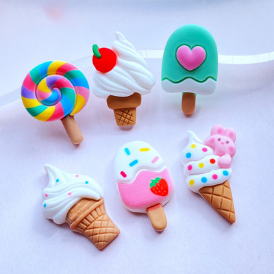 10 db új Kawaii aranyos torta/popsi/nyalóka lapos hátú akril kabochonok scrapbooking barkácsolás ékszerek kézműves dekorációs kiegészítők