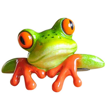 3D Frog Funny Car Γραφείο γραφείου Διακοσμήσεις υπολογιστή Διακοσμήσεις μινιατούρες, διακόσμηση κήπου Landcrape Bonsai, Χριστουγεννιάτικο δώρο