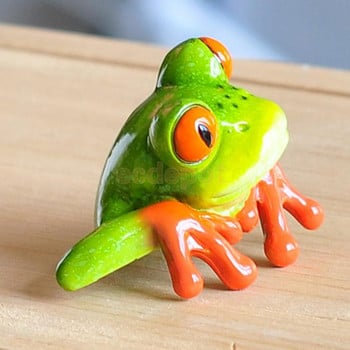 3D Frog Funny Car Γραφείο γραφείου Διακοσμήσεις υπολογιστή Διακοσμήσεις μινιατούρες, διακόσμηση κήπου Landcrape Bonsai, Χριστουγεννιάτικο δώρο