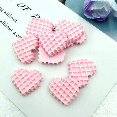 10gab/partija Food Cabochon Cute Resin Sirds formas cepums Plakana aizmugure Scrapbooking Amatniecības izgreznošanai Mobilā Dekorācija